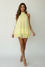 Erica – Halterneck Chiffon Minikleid