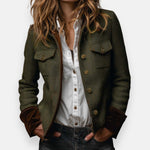 Riley - Giacca in Tweed da Donna con Dettagli in Velluto
