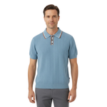Leopold – Herren Strick Polo Kurzarm Locker Geschnitten