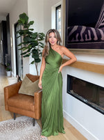 Trisha - One Shoulder Plissiertes Kleid