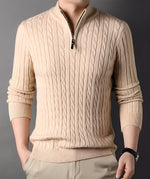 Alessio – Suéter moderno de punto con cremallera para hombre