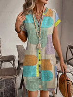 Lucille - Elegante vestido geométrico