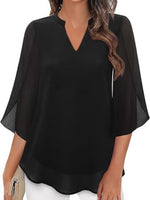 Brinara – Elegante camicetta estiva da donna con scollo a V