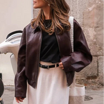 Braune Übergroße Jacke Damen