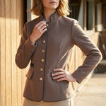 Frederik - Men's Blazer With Stand Collar And Contrast Trim