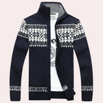 Landro – Herren Cardigan Mit Durchgehendem Reißverschluss Und Muster