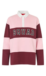 Solmira – Polo-bluse i sart rosa med fine detaljer