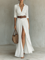 Lyvore - Elegantes Maxi Kleid Für Damen
