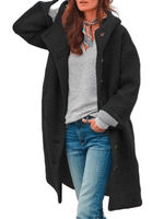 Lang oversized vinterfrakke til damer