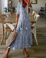 Zena - Sommerkleid Mit Geometrischem Muster