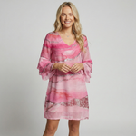 Philomena – Damen Mini Kleid Mit Rüschenärmeln