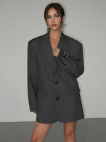 Zerlina - Blazer oversize con solapa clásica
