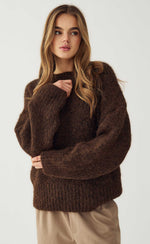 Marilou – Maglione da donna marrone cioccolato