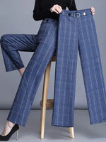 Kaia - Pantalones anchos de talle alto para mujer