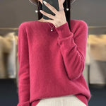 Elvarie – Pull cachemire femme coupe classique