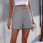 Chiara - Damen Baumwolle Sommer Streifenhose