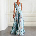 Velinda - Elegantes Tulpen Maxikleid