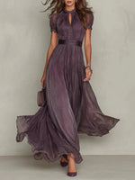 Briseida – Vintage Maxi Kleid Mit Schlitz