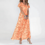 Sorelia - Rochie midi florală de vară pentru femei
