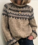 Isalyn – Pull col roulé femme en laine islandaise