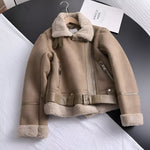 Arvessa – Giacca biker oversize da donna con fodera calda