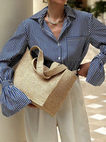 Molly - Blusa a righe da donna con maniche svasate