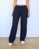 Siena – Damen Leinenhose Navy Locker Sommerlich
