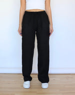 Elvaron – Schwarze Leinenhose mit lockerem Schnitt