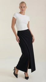 Gia - Damen Strick Wickel Midirock