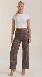 Franziska - Damen High Waist Karohose Weites Bein