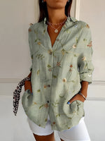 Avrisse - Damen Bluse Mit Verspieltem Print Design